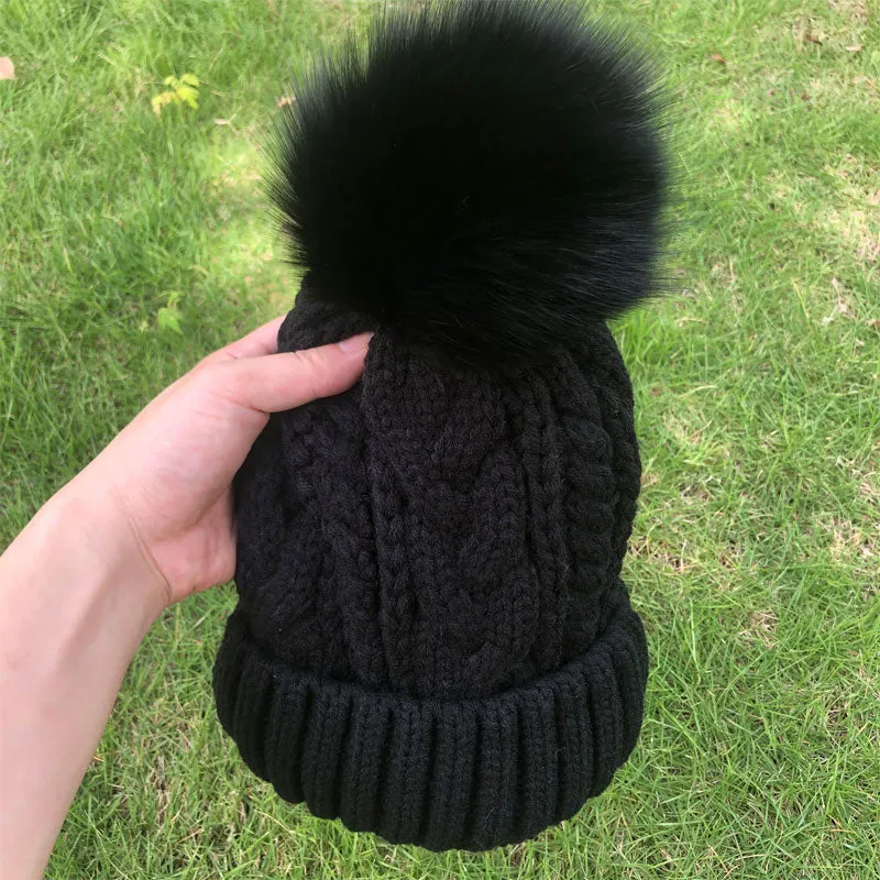 2023 Women's hats Add velvet Fleece Inside Beanies Winter Hats for women