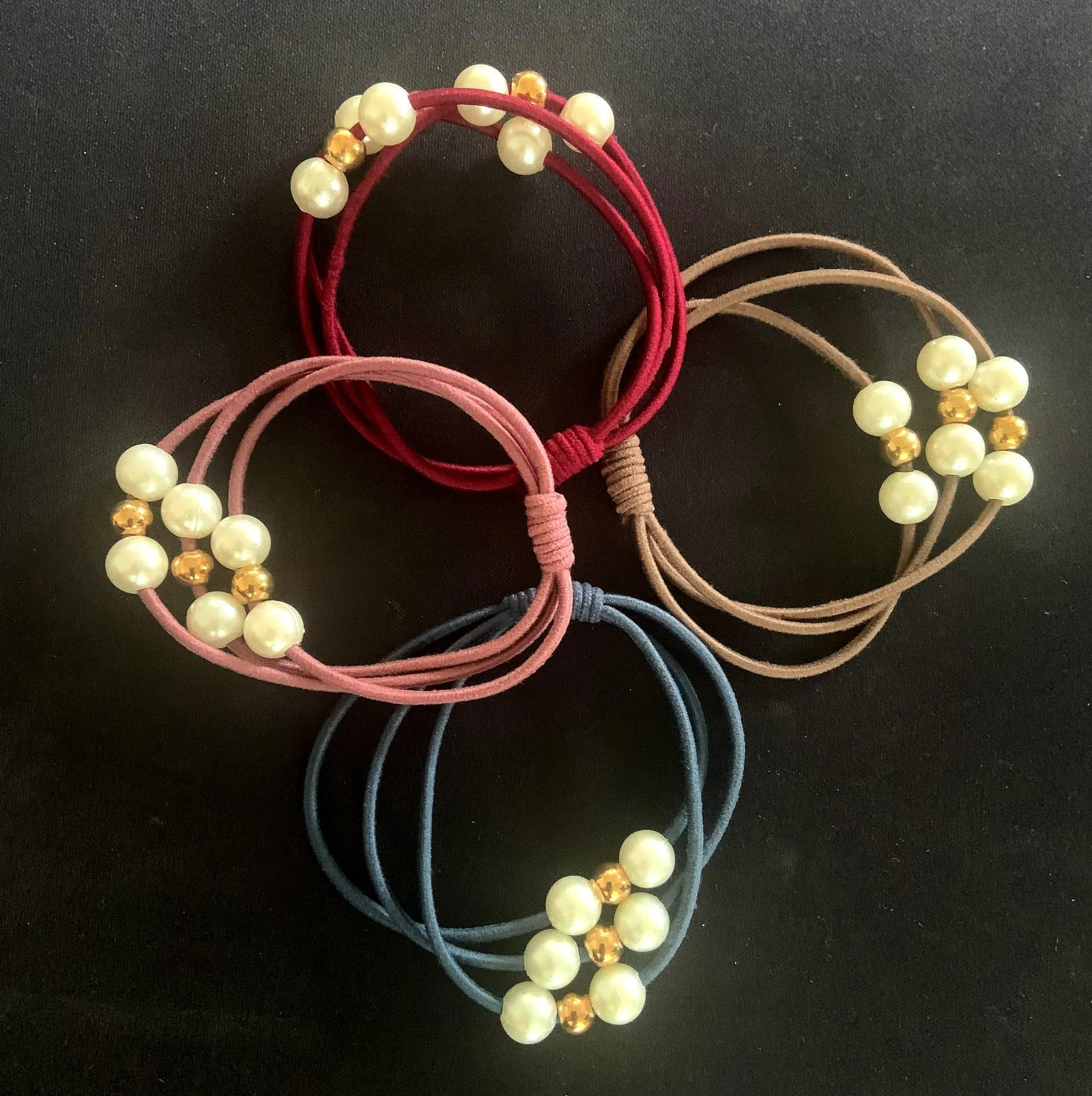 4 Pack Stylish Hair Tie Bracelet