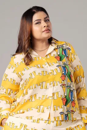 Abstract Stripes Shirt for Women