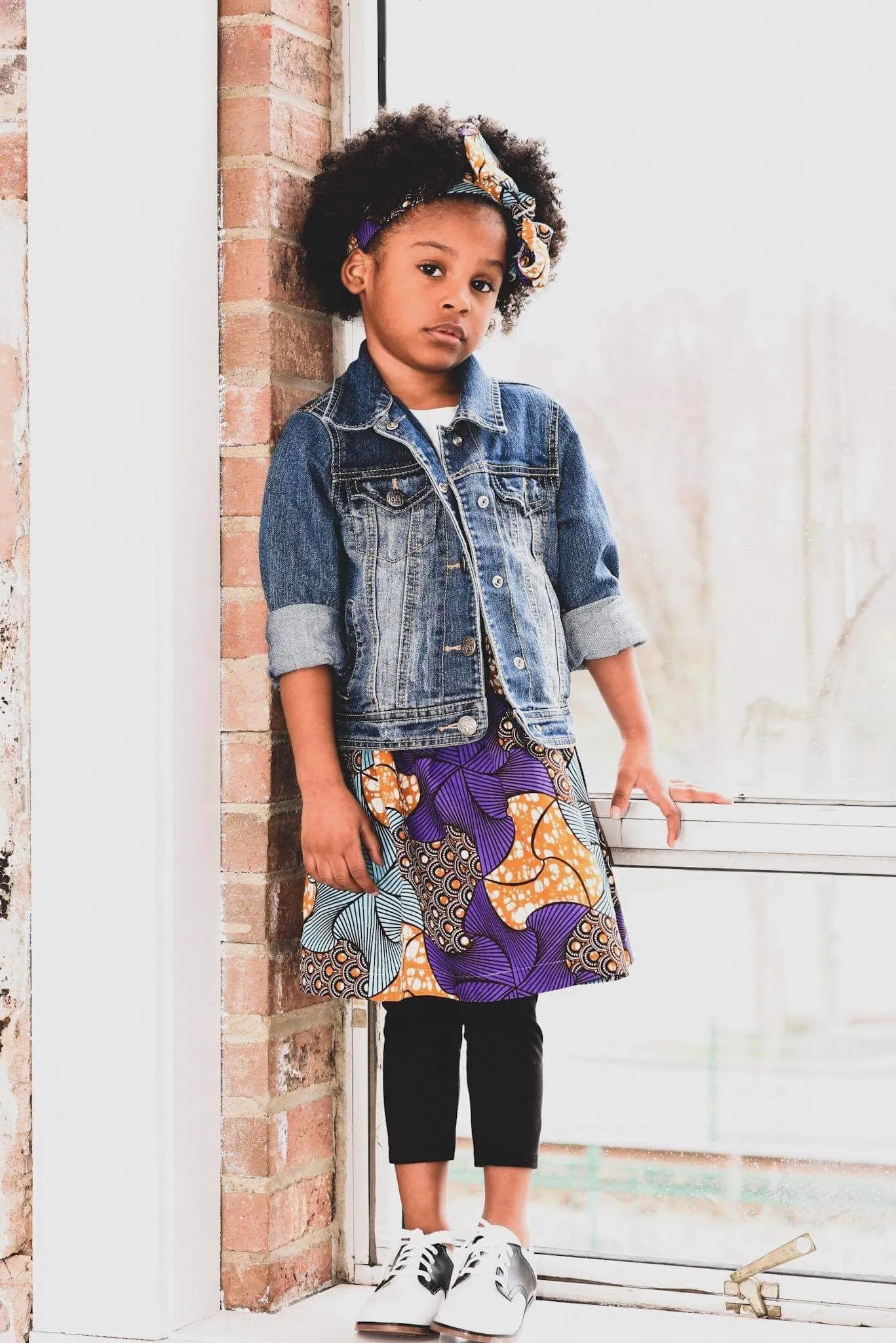 African Print Skirt and Head Wrap