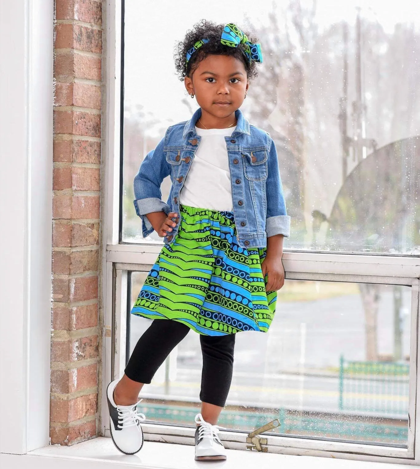 African Print Skirt and Head Wrap