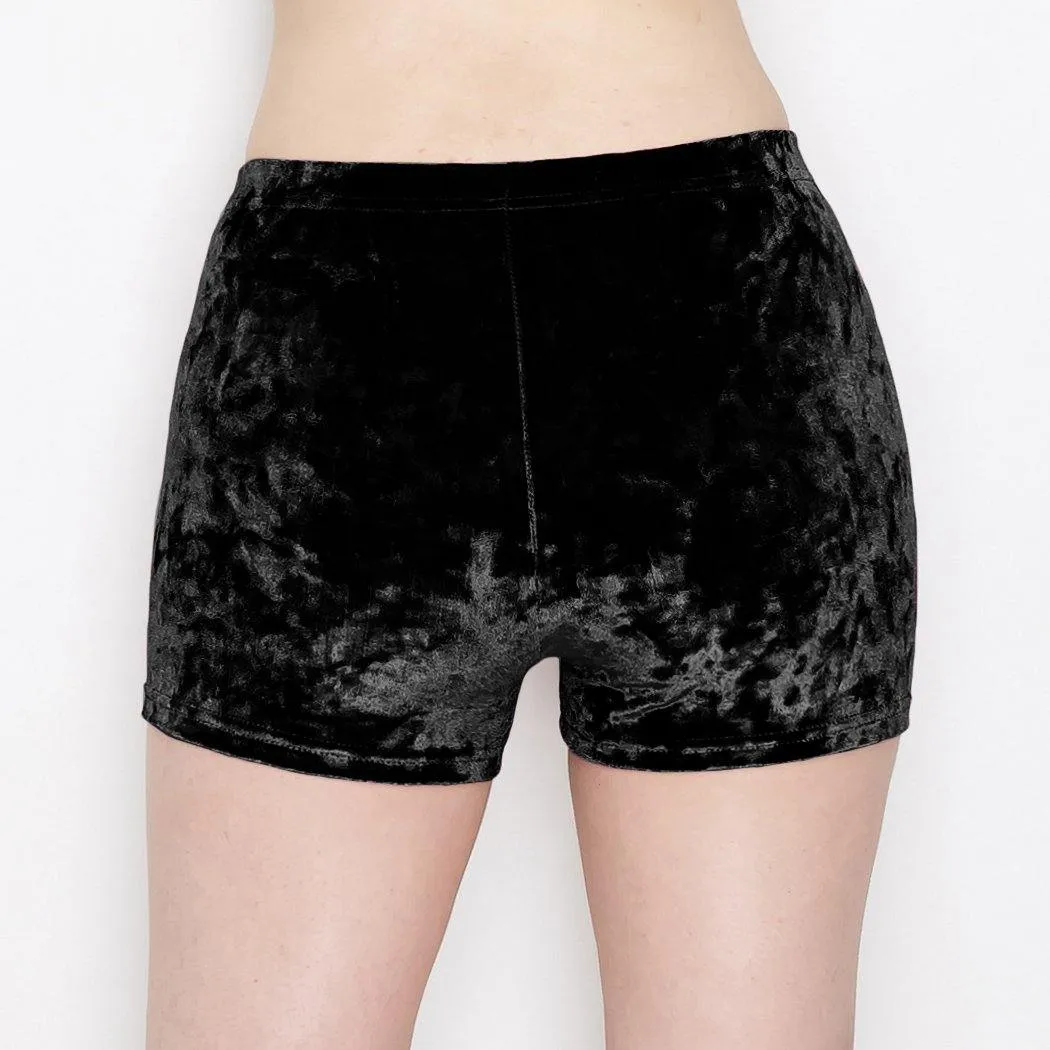 ALWAYS Women’s Crushed Velvet Shorts – Buttery Soft Comfortable Sexy Boy Short Pants