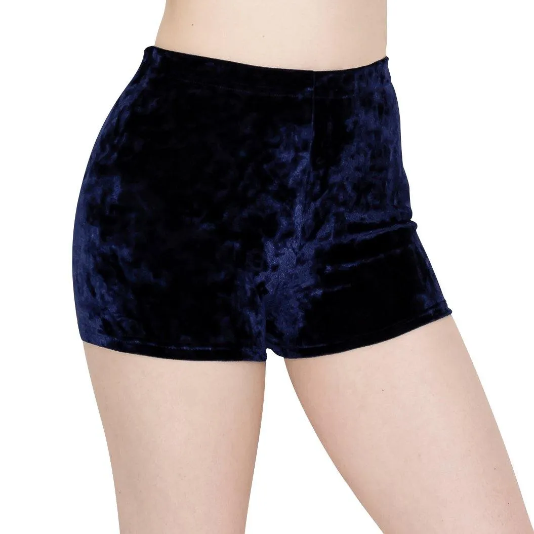 ALWAYS Women’s Crushed Velvet Shorts – Buttery Soft Comfortable Sexy Boy Short Pants