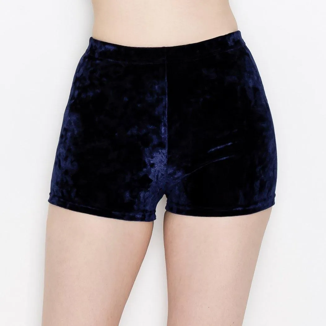 ALWAYS Women’s Crushed Velvet Shorts – Buttery Soft Comfortable Sexy Boy Short Pants