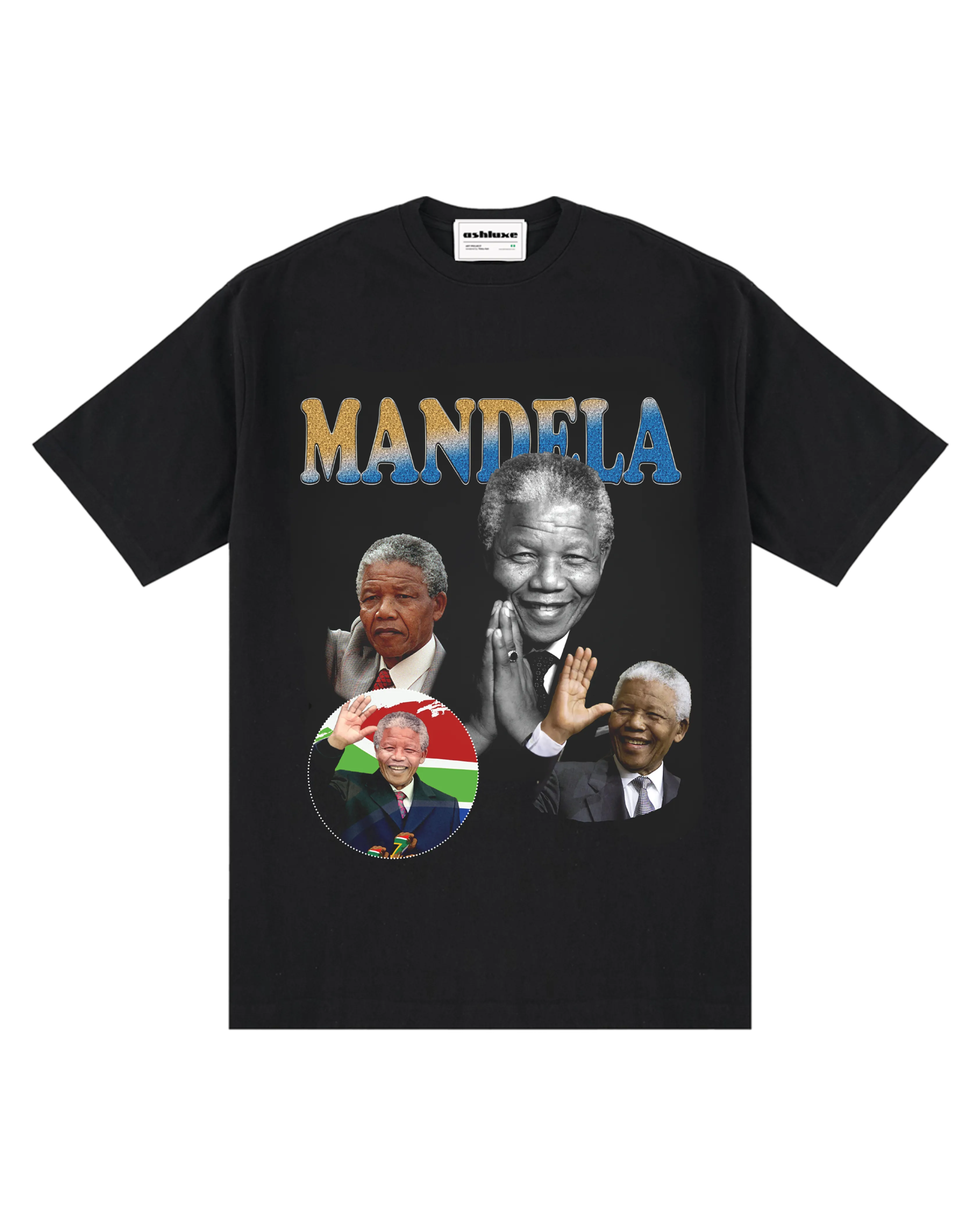 Ashluxe Mandela Icon T-shirt - Black