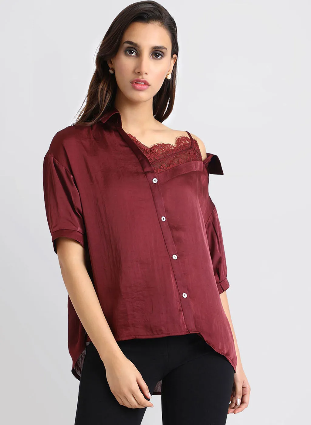 Assymetric Neck Top