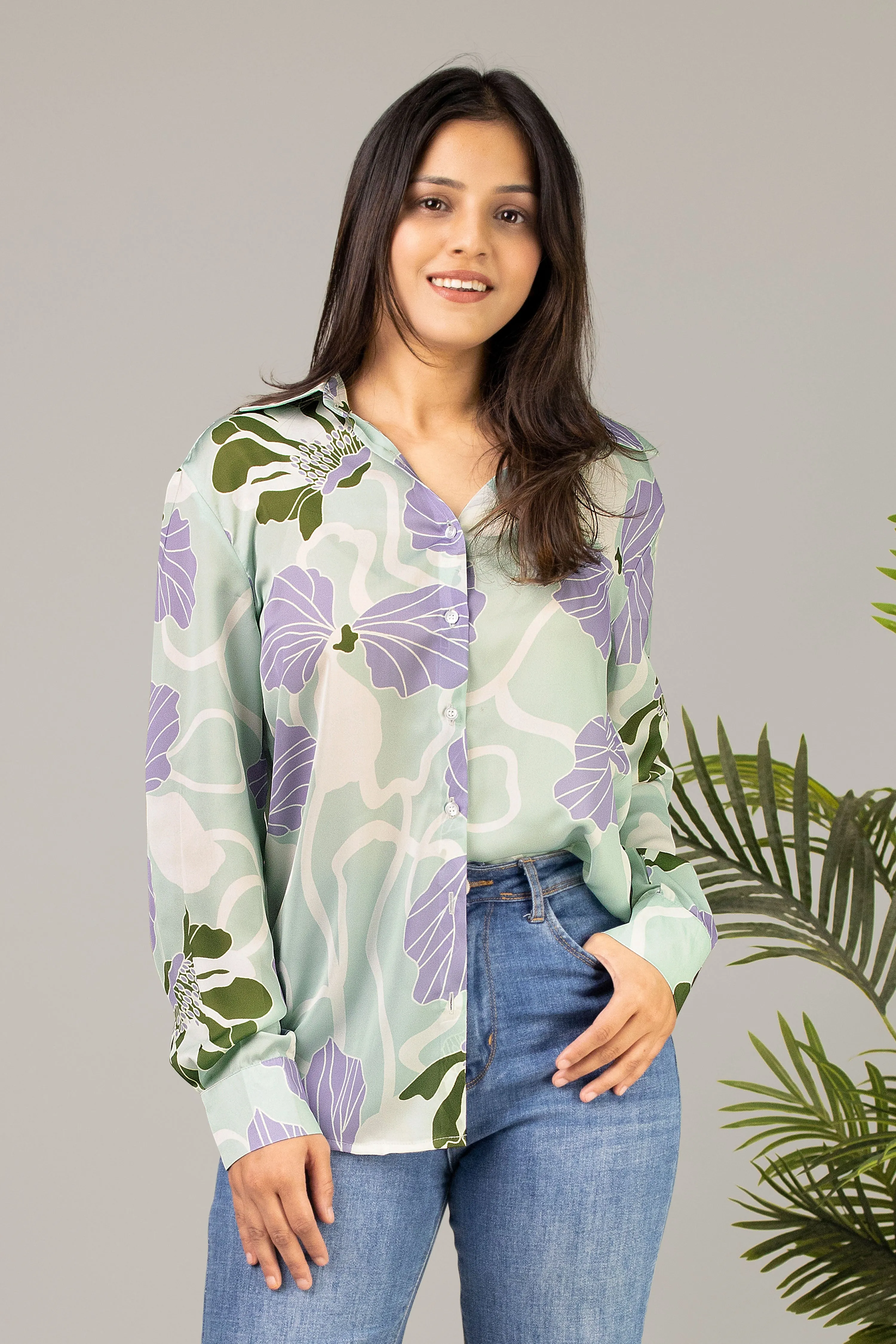 Beautiful Floral Shirt For Women