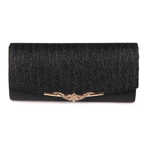 Beautiful Shiny Women Evening Party Clutch Bag With Chain Luxury Glitter