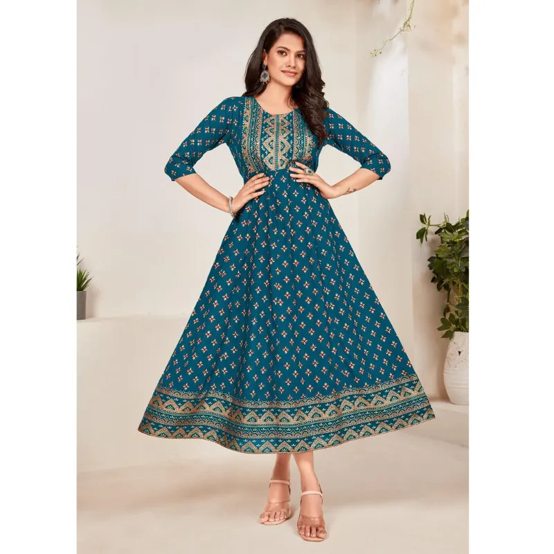 Beautiful Women Blue Ethnic Gown