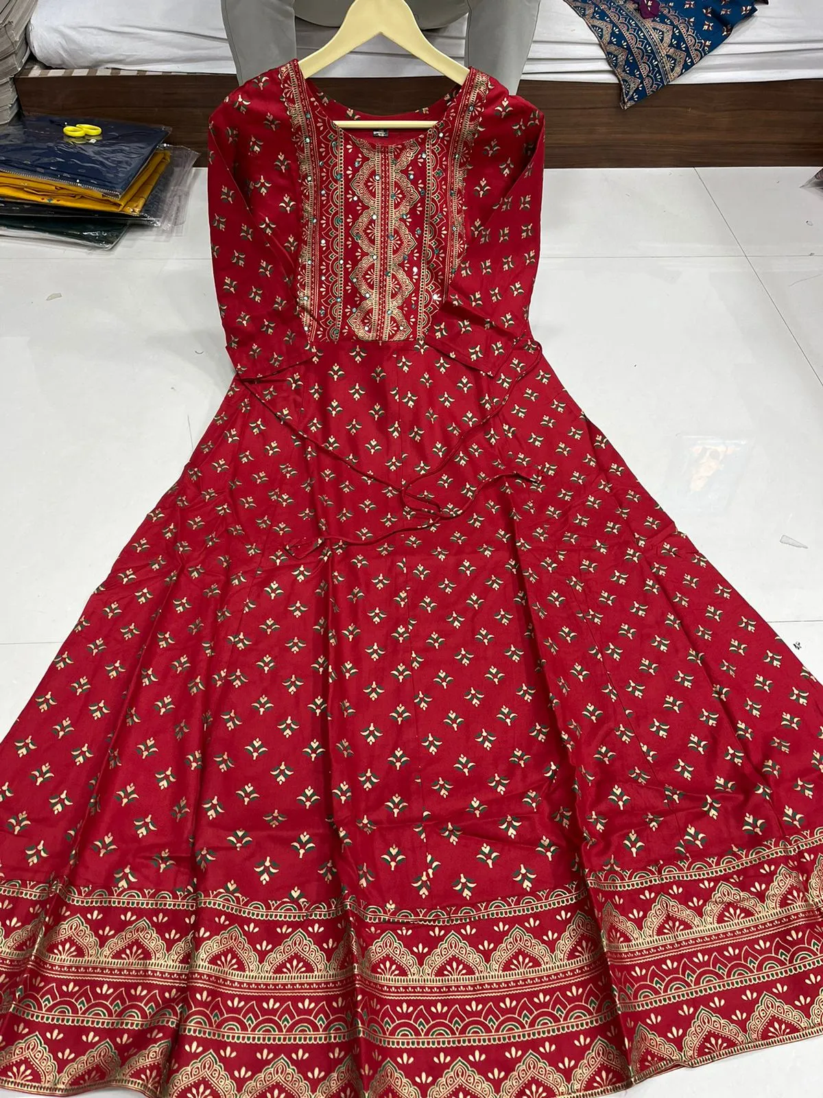 Beautiful Women Red Ethnic Gown