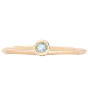 Birthstone Stacking Ring With Blue Zircon