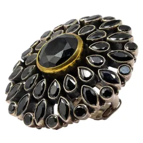 Black Spinel Stone Ring