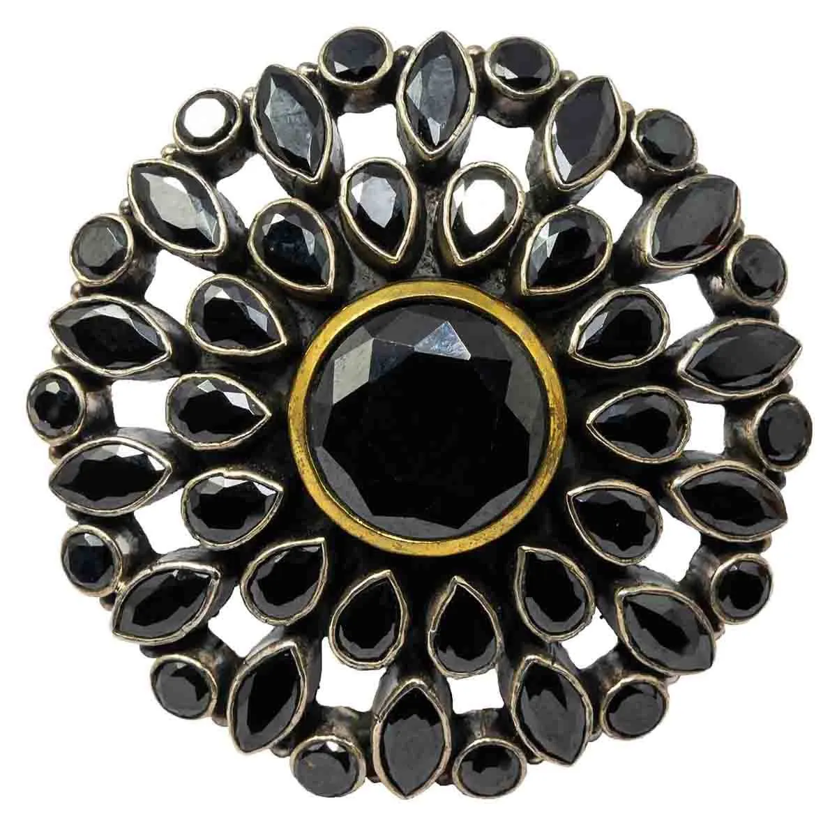 Black Spinel Stone Ring