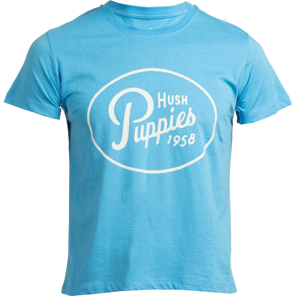 Blue Retro Script T-Shirt Womens