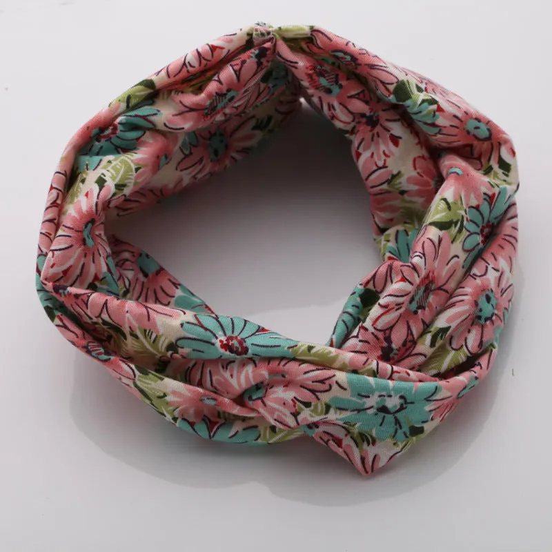 Bohemian Floral Tie Knot Hair Bands For Women