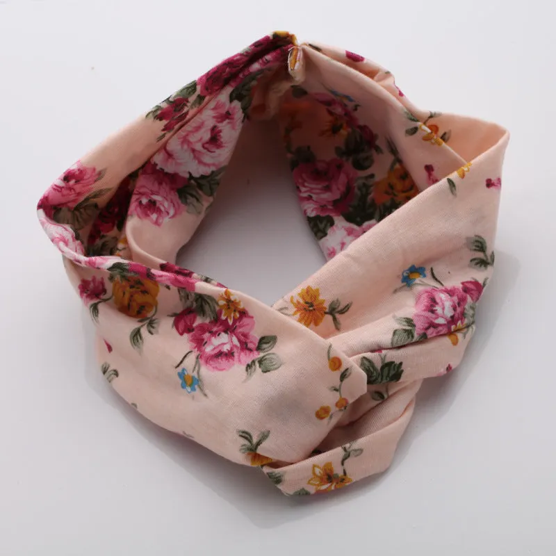 Bohemian Floral Tie Knot Hair Bands For Women