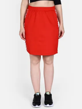 Boline Women Polyester Red Skirt