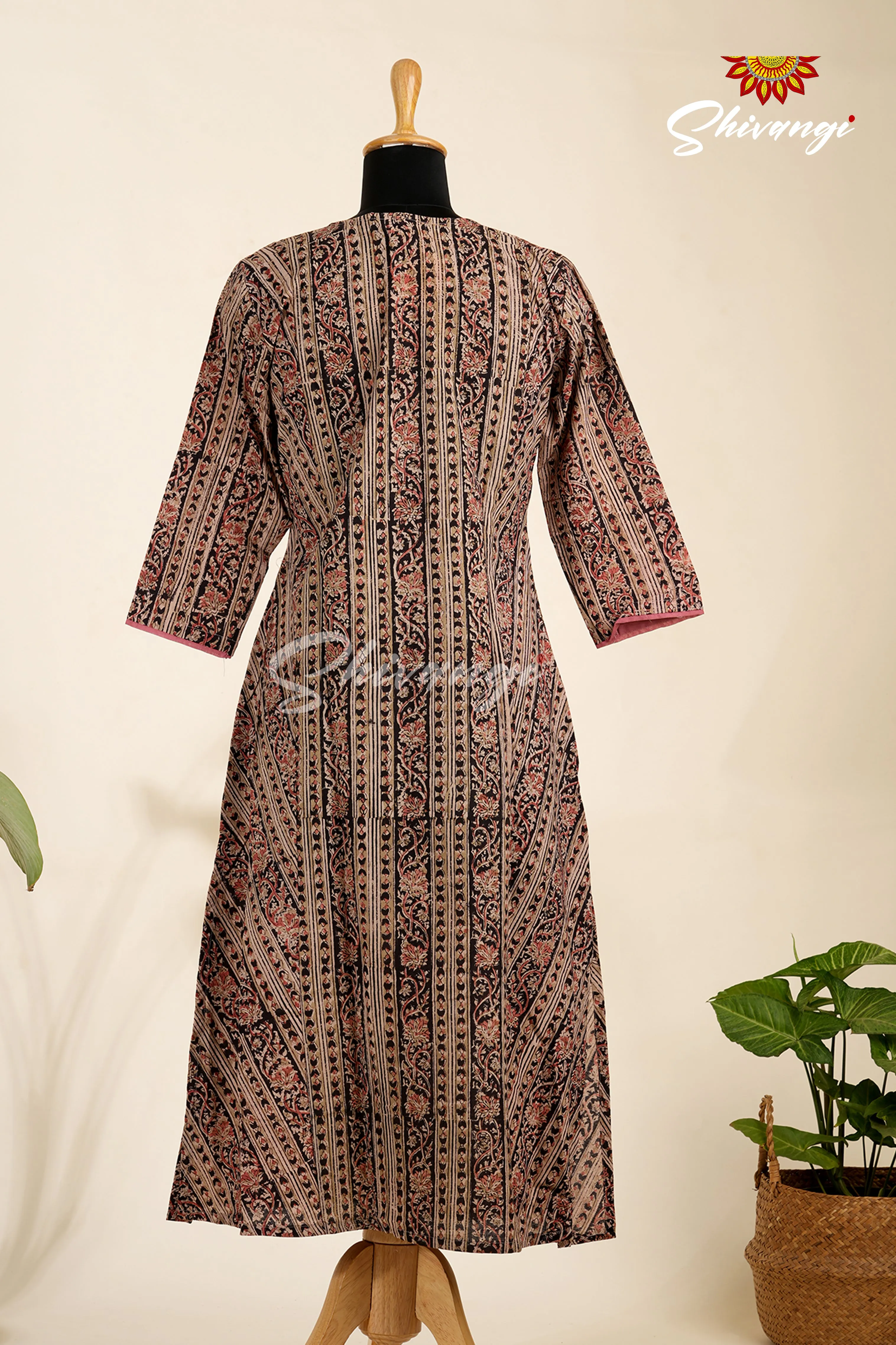 Brown Kalamkari Cotton Kurti For Women - AU73MULC