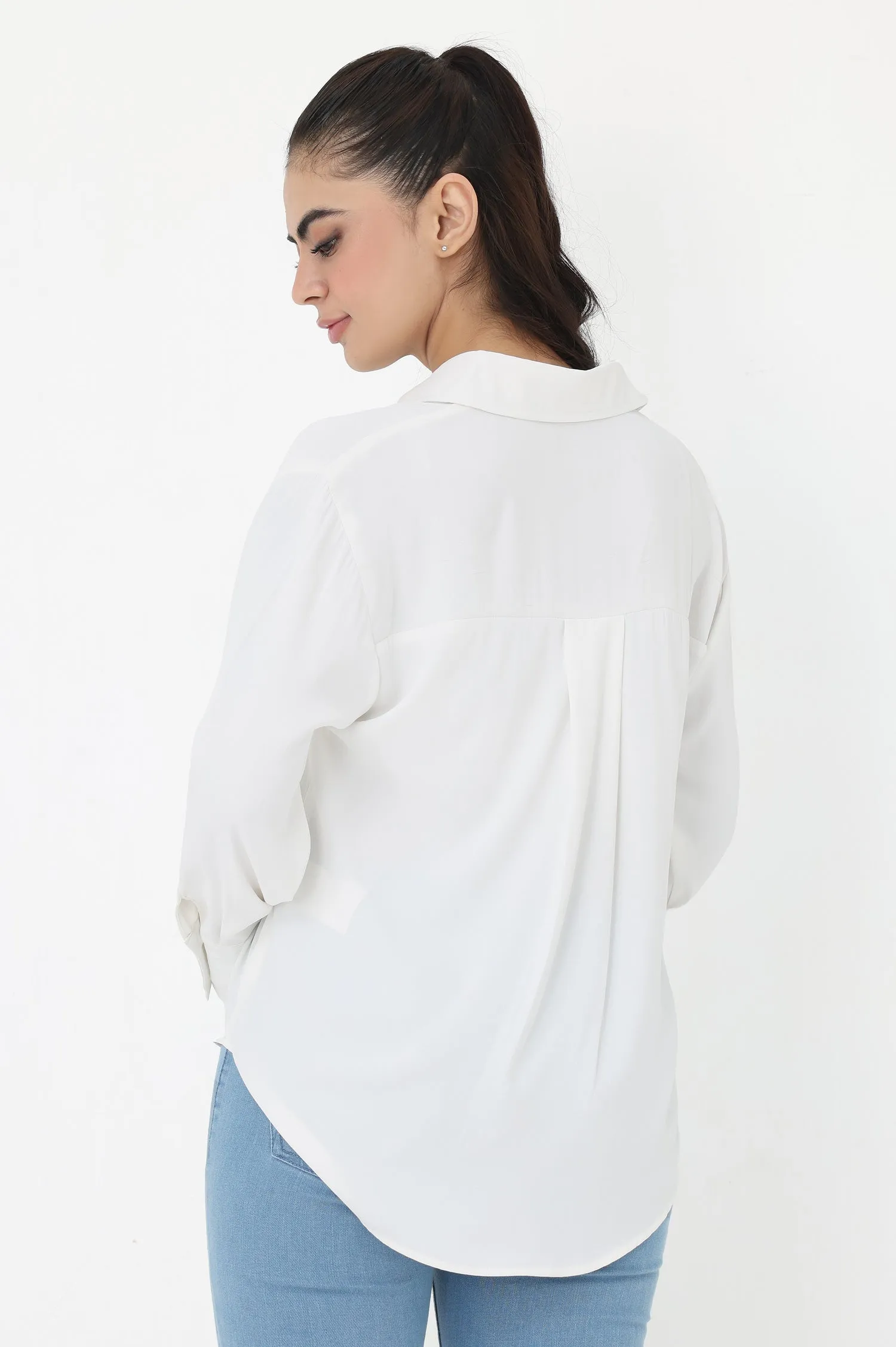 BUTTON-DOWN COLLAR SHIRT-WHITE