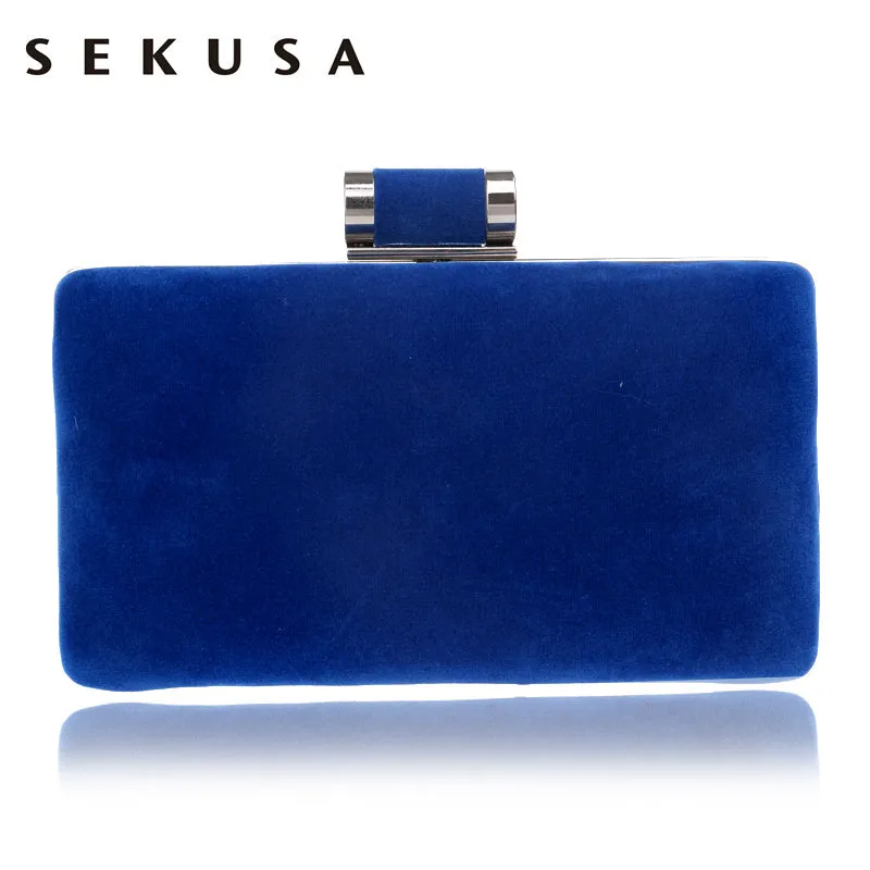 Chain Shoulder Women Evening Bags Velvet  Small Clutch Fashion Bags