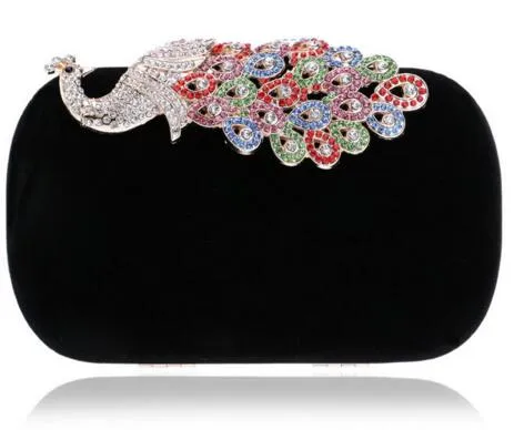 Chain Shoulder Women Evening Bags Velvet  Small Clutch Fashion Bags