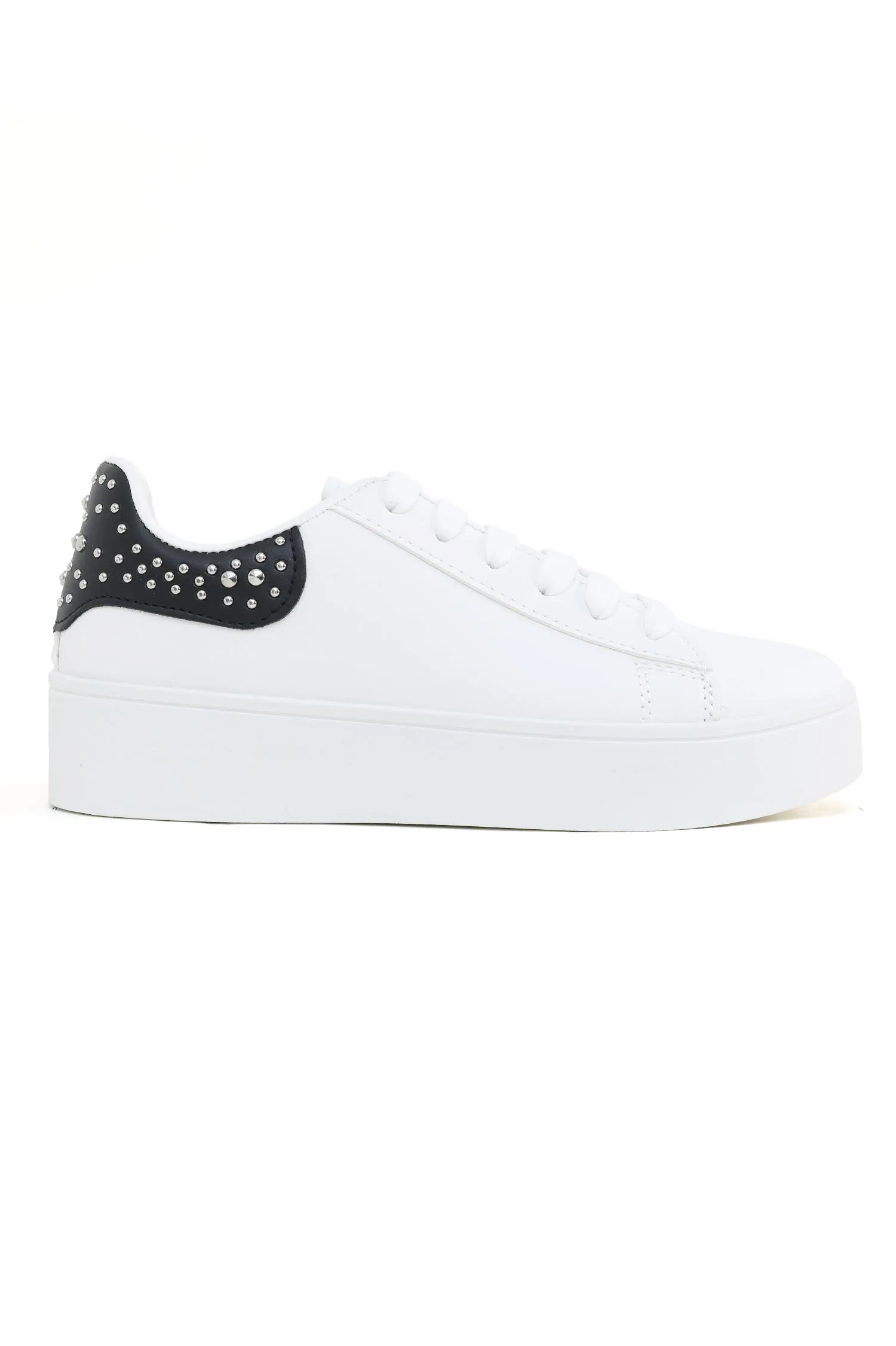 CHIC WOMEN SNEAKERS-WHITE-BLACK