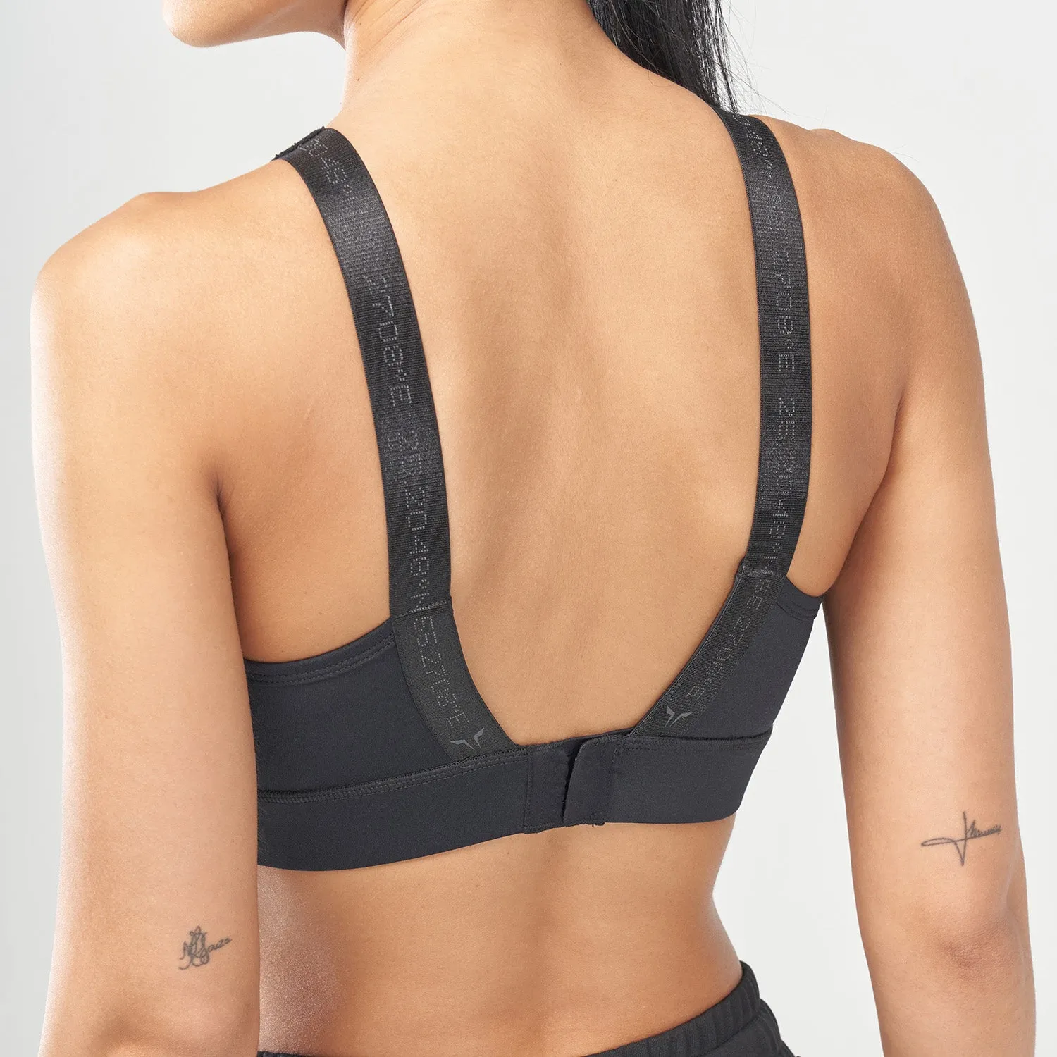 Code High-Neck Adjustable Bra - Black