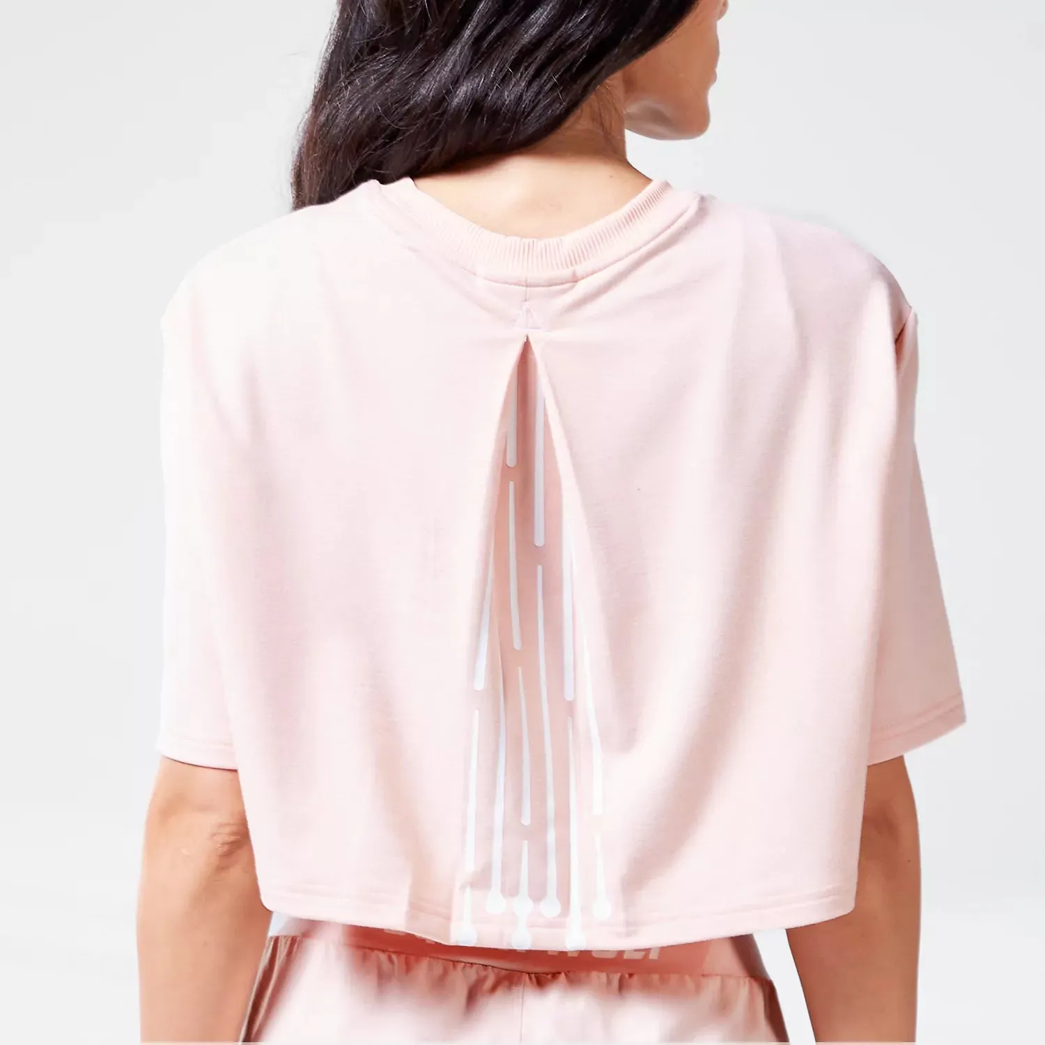 Code Mystery Crop Tee - Peach Whip Marl