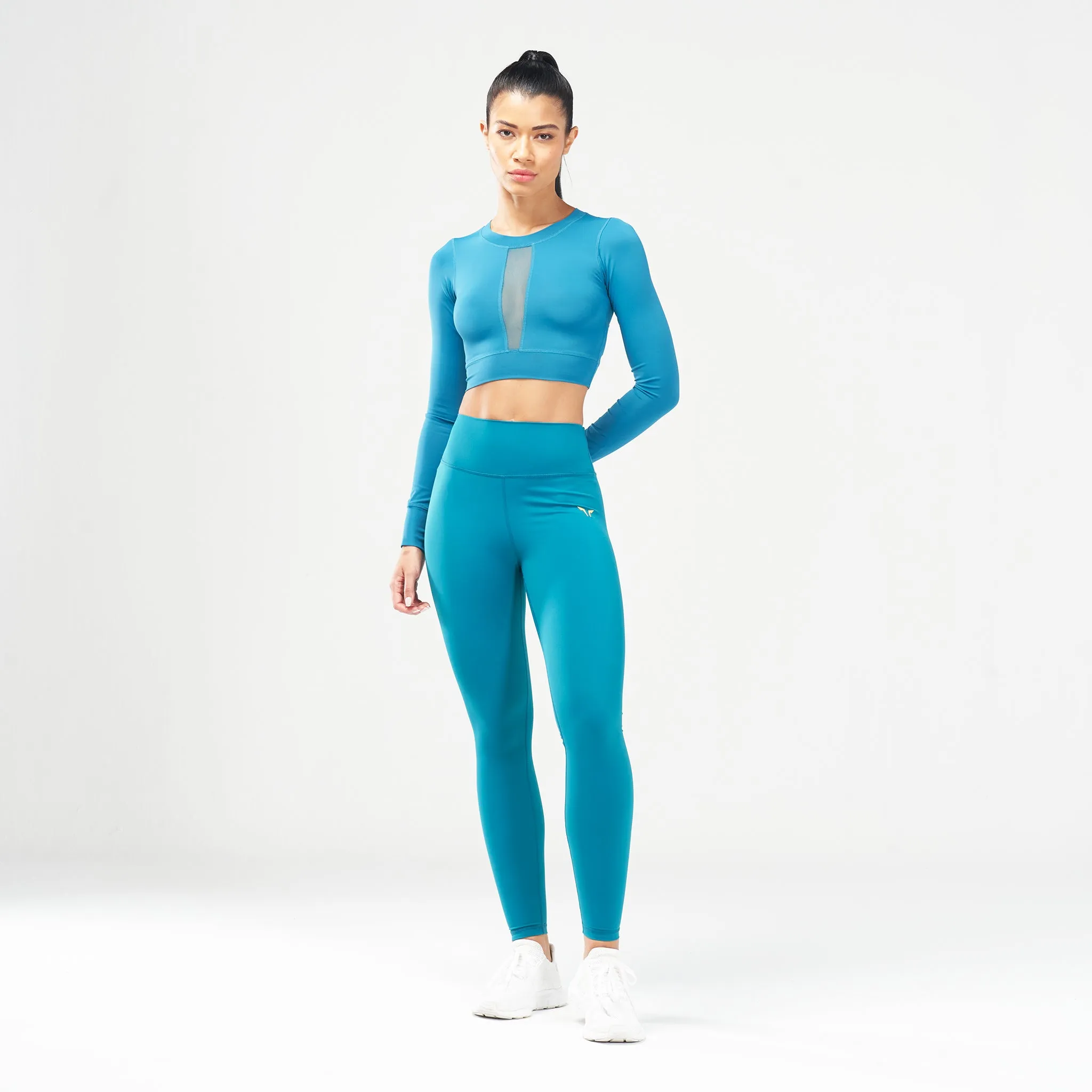 Code Power Crop Top - Harbour Blue