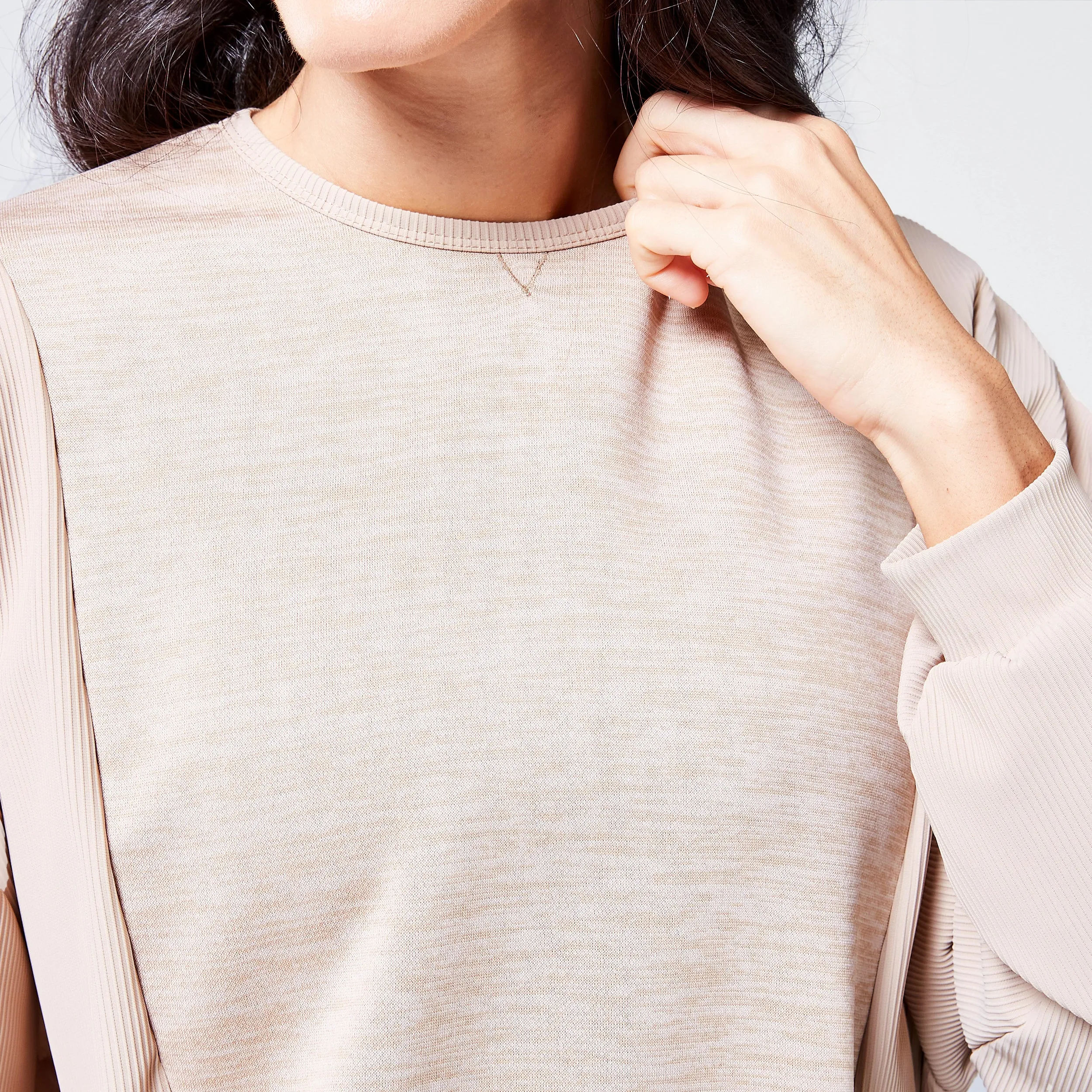 Code Ribbed Sweatshirt - Cobblestone Marl