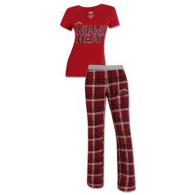 Concepts Sports Miami HEAT Ladies Tiebreaker Sleep Set