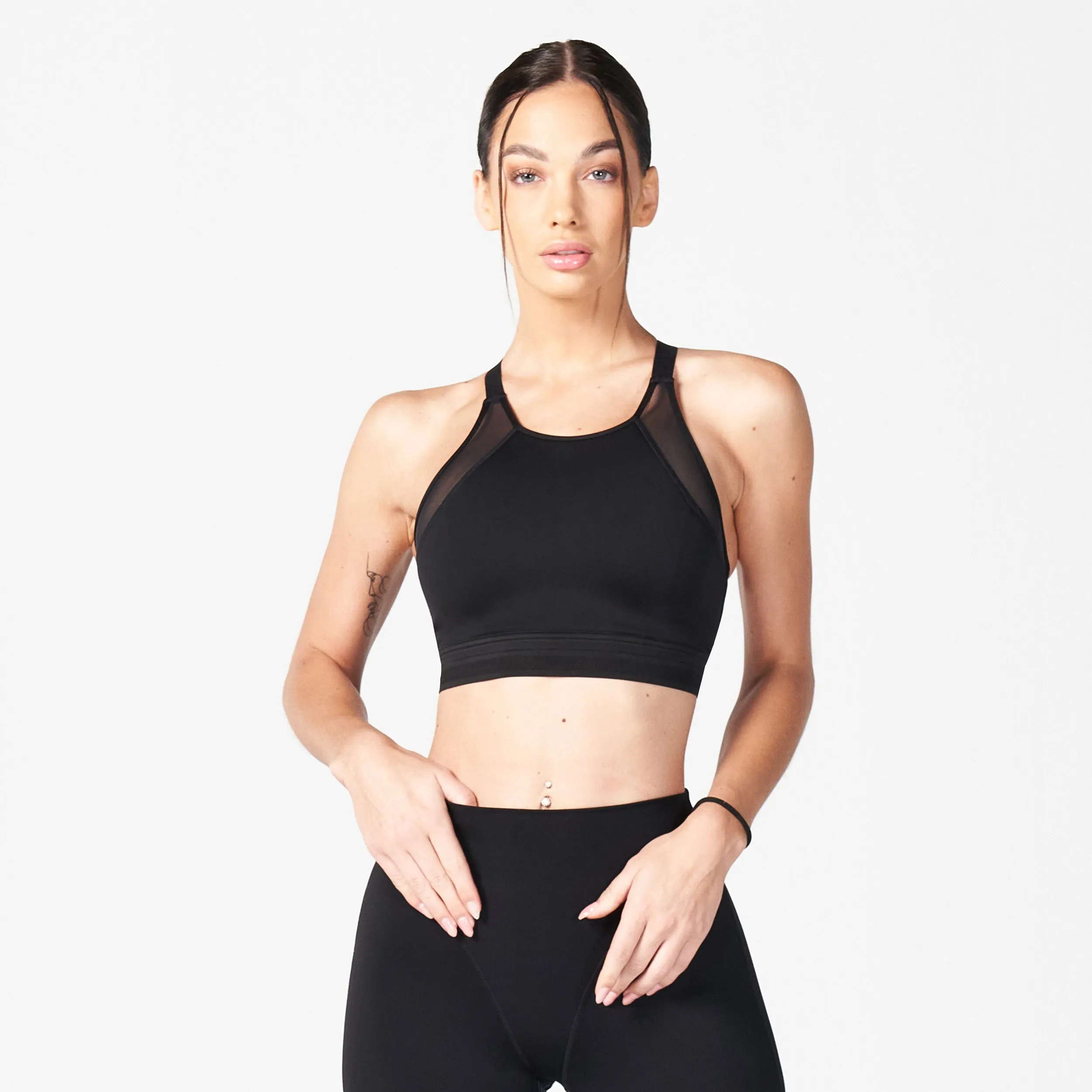 Core High Support Y Back Bra - Black