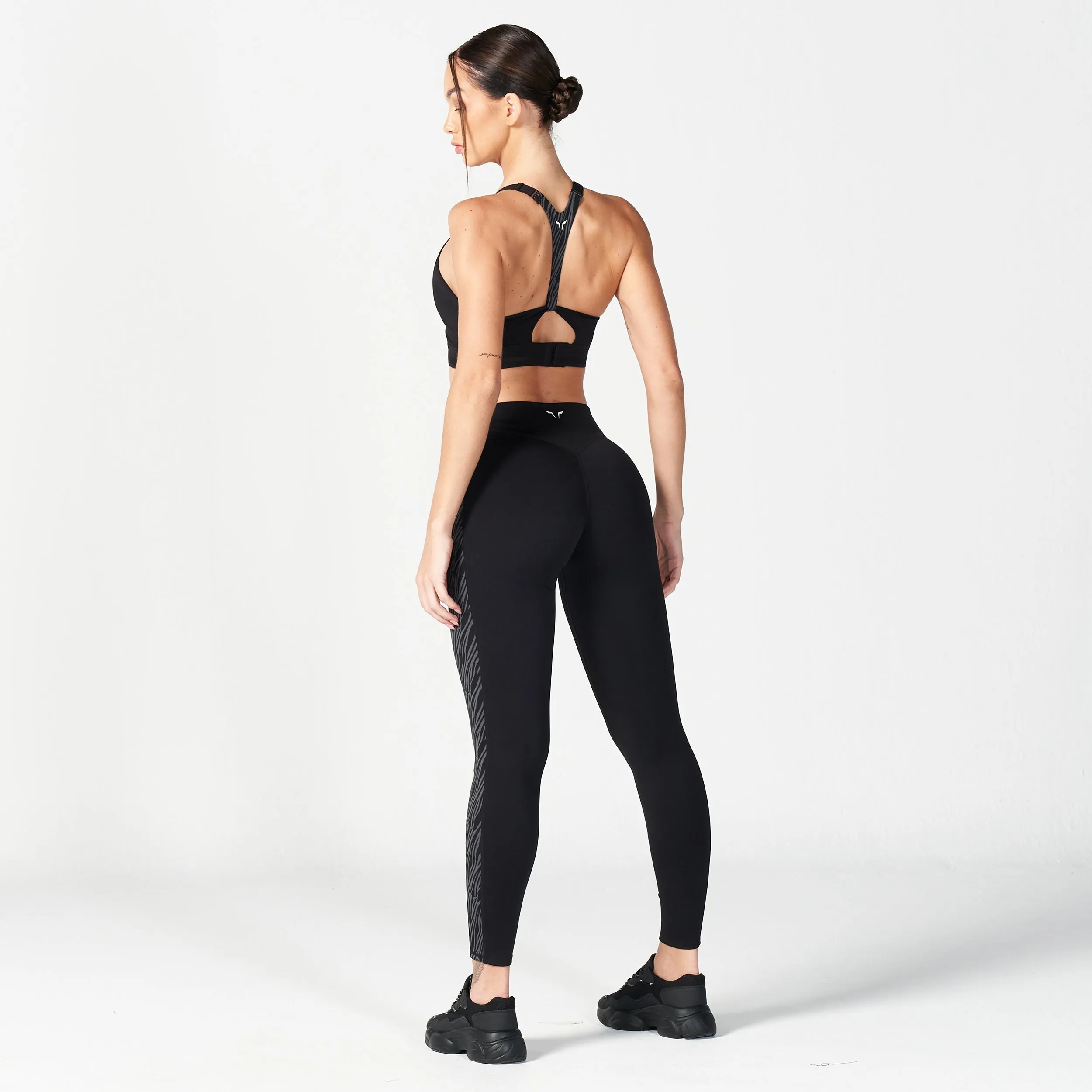 Core Wild Panel Leggings - Black