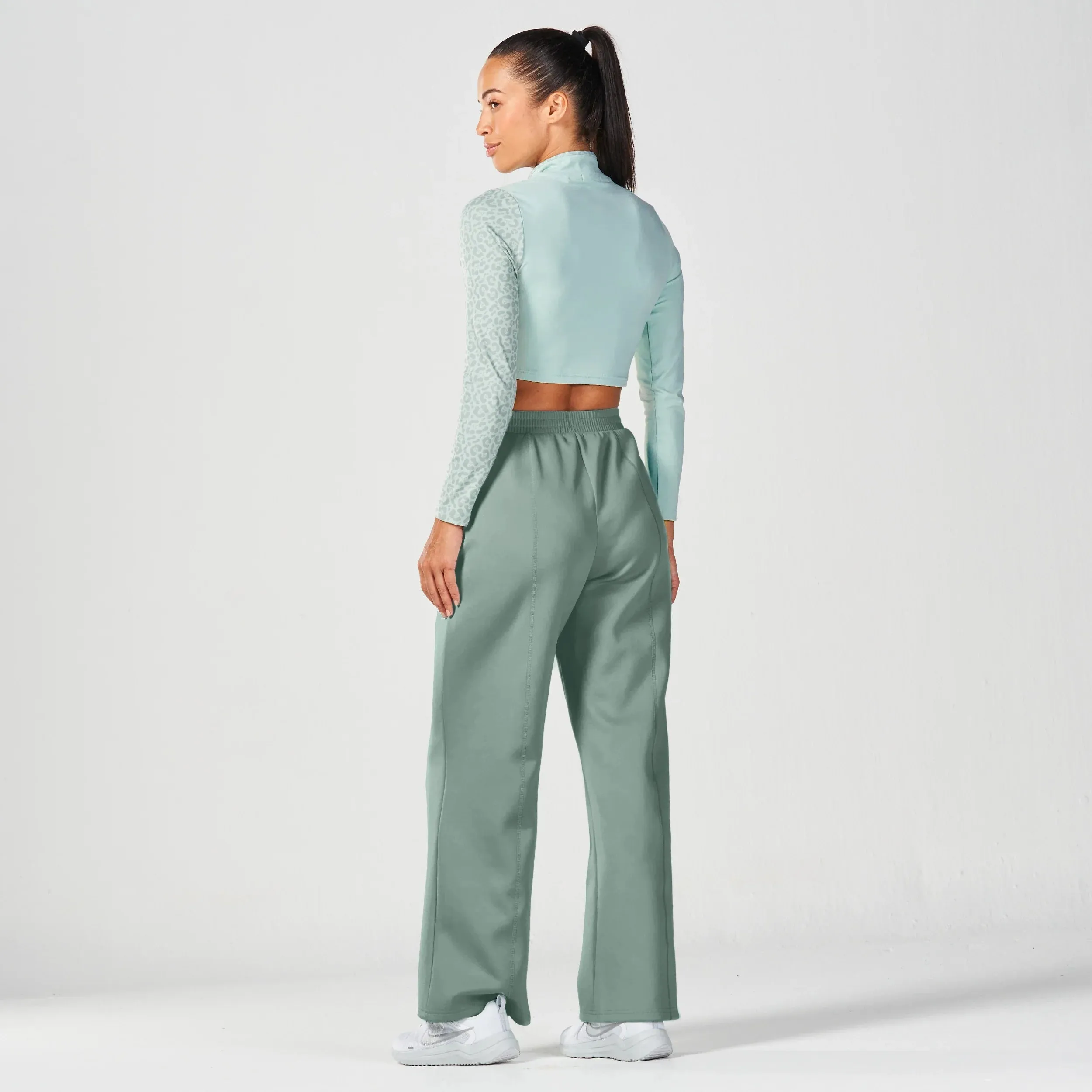 Crossover Straight Pants - Dark Forest