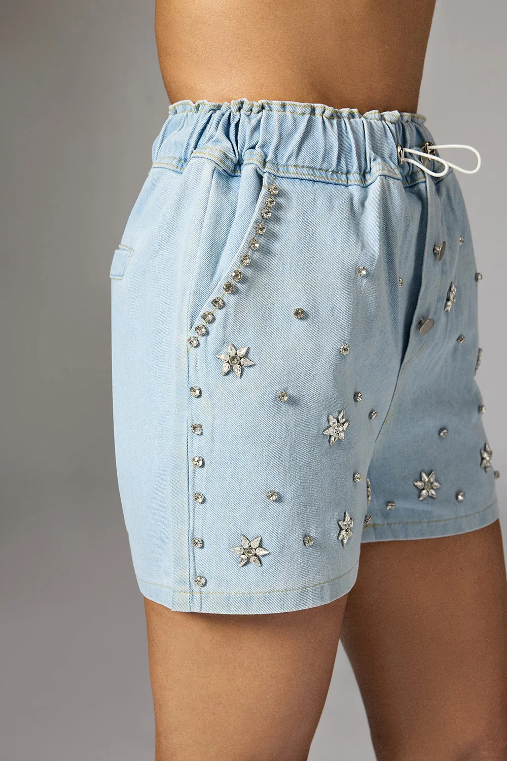 Crystal Garden Blue Flexible Shorts