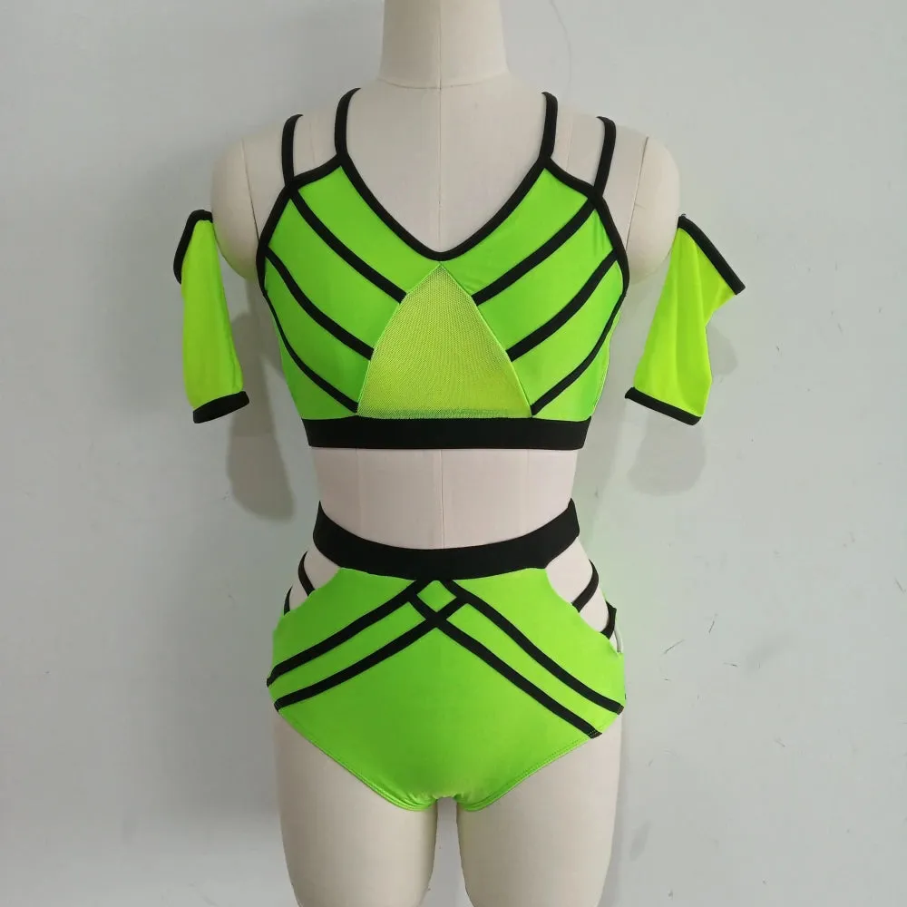 #D006-B Nylon/Lycra Mesh Modern Contempory Costume- Dance School - Troupe or Solo  Performance