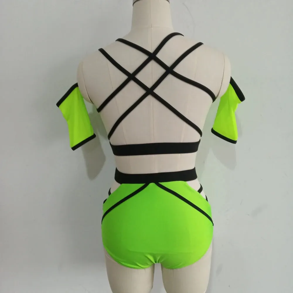 #D006-B Nylon/Lycra Mesh Modern Contempory Costume- Dance School - Troupe or Solo  Performance