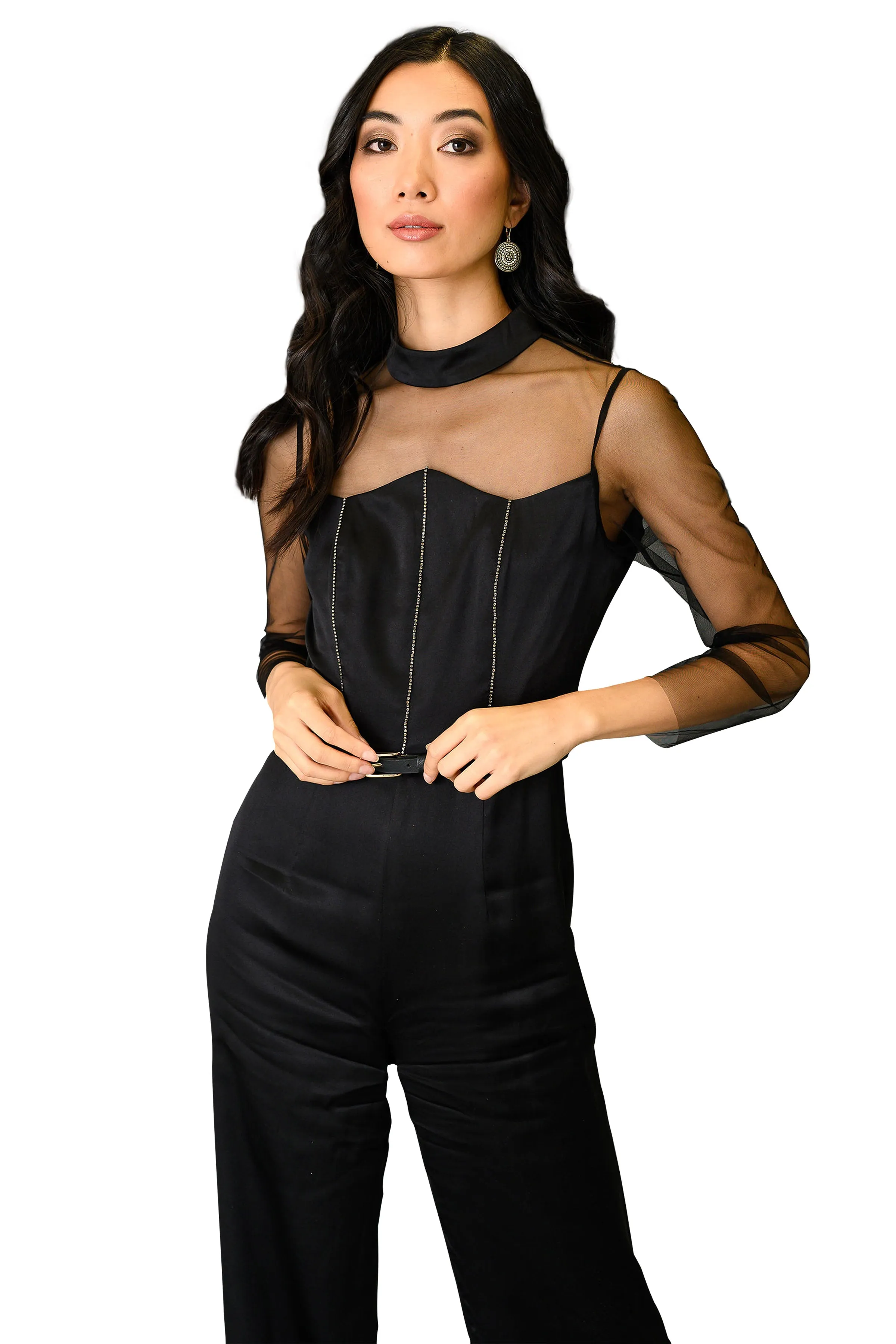 Double Silk Jumpsuit Women Dress