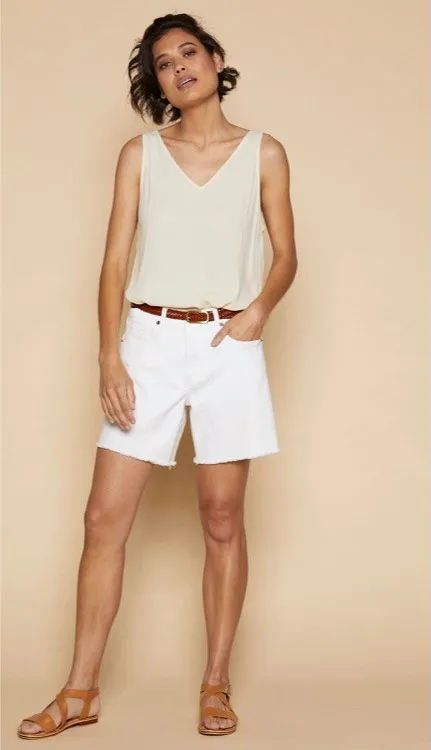 Duke Denim Shorts White Salt