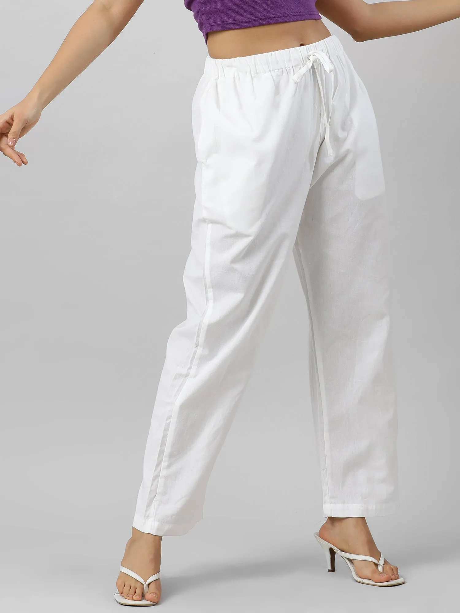 Easy Breezy White Holiday Pants