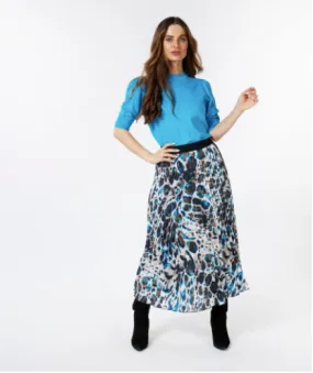 Esqualo High-Quality Animal Print Skirt with Roots Design