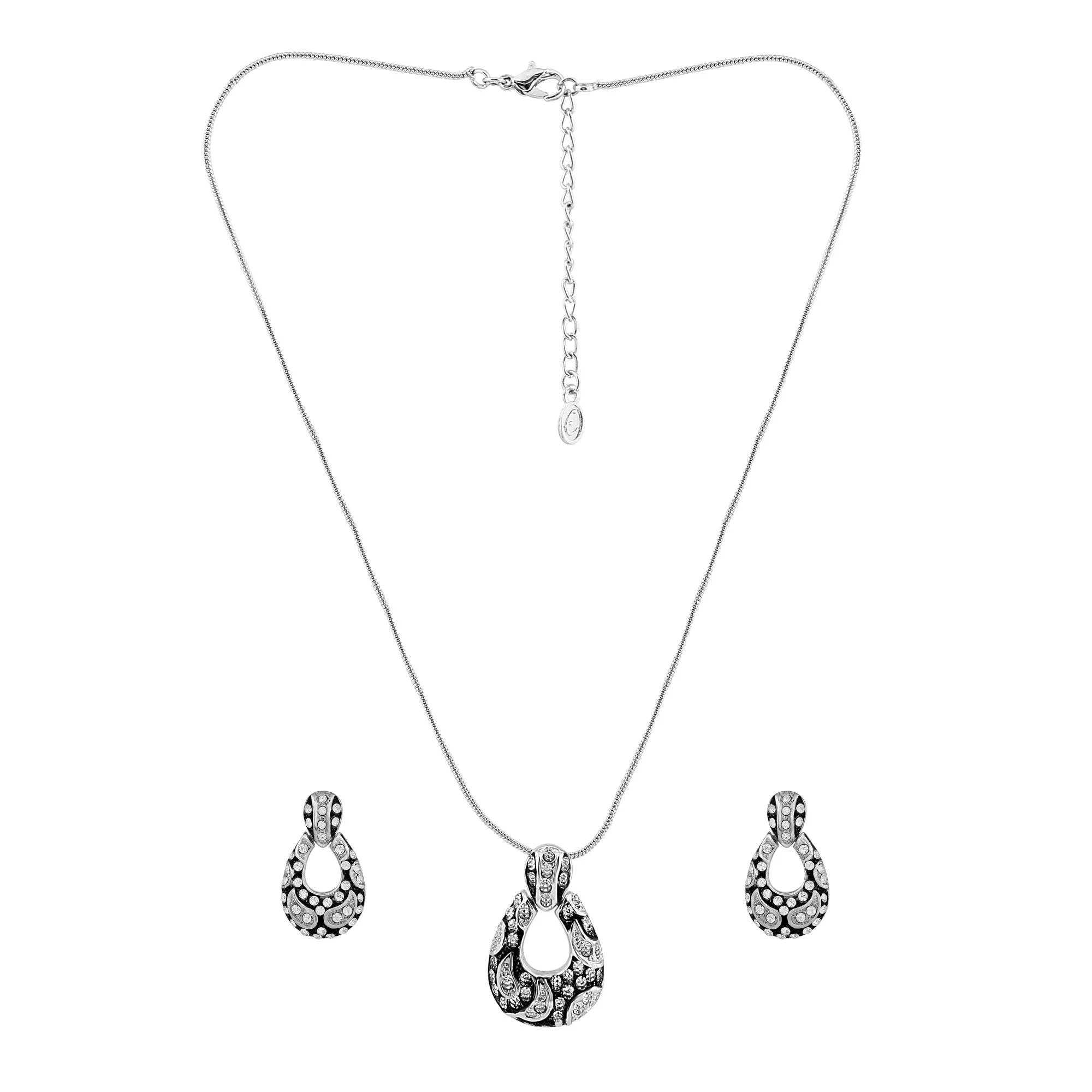 Estele - Dusk And Dawn Drop Pendant & Earrings