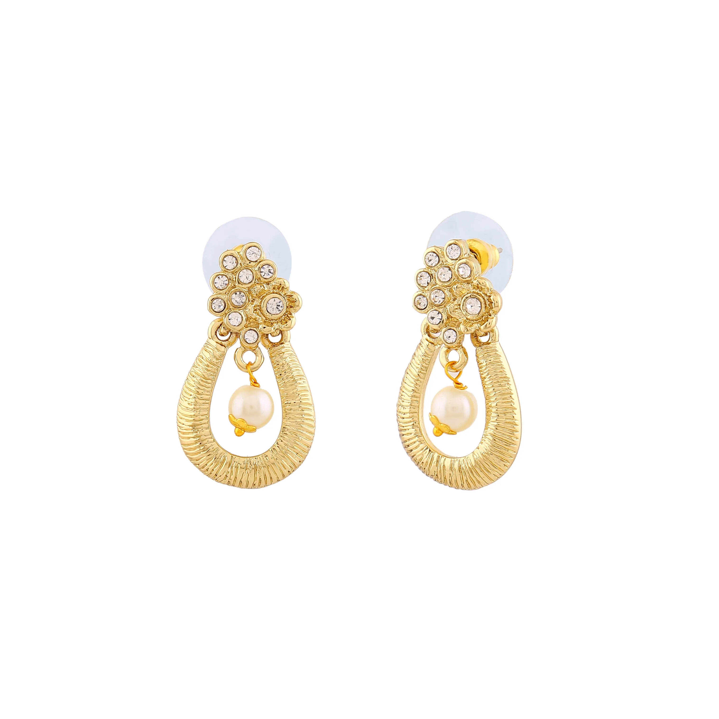 Estele Gold Plated Beautiful Drop Designer Earrings with Austrian Crystals for Women