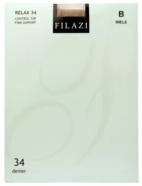 Filazi Relax 34 Denier Control Top Firm Support Women Tights.