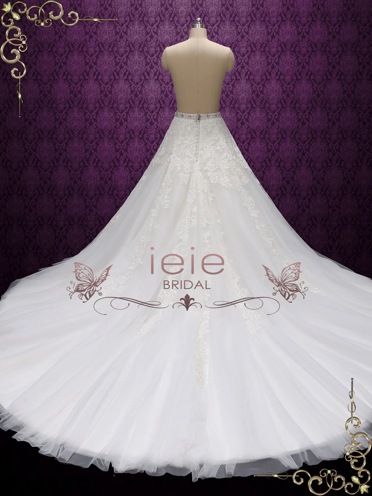 Full A-line Lace Wedding Overskirt ANNISE