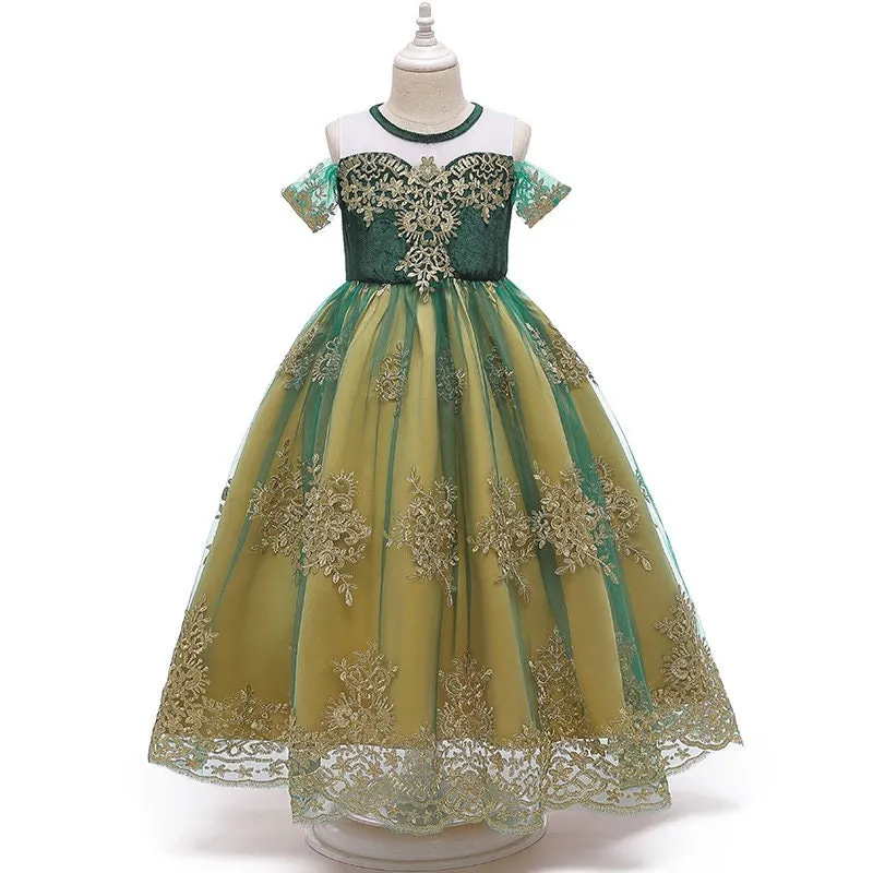 Kids Anna Frozen Inspired Girls Dress