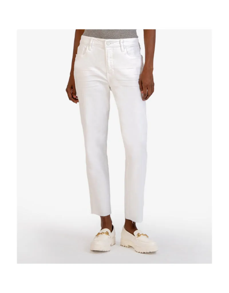 Kut Reese High Rise Fab Ab Ankle Denim  | Optic White