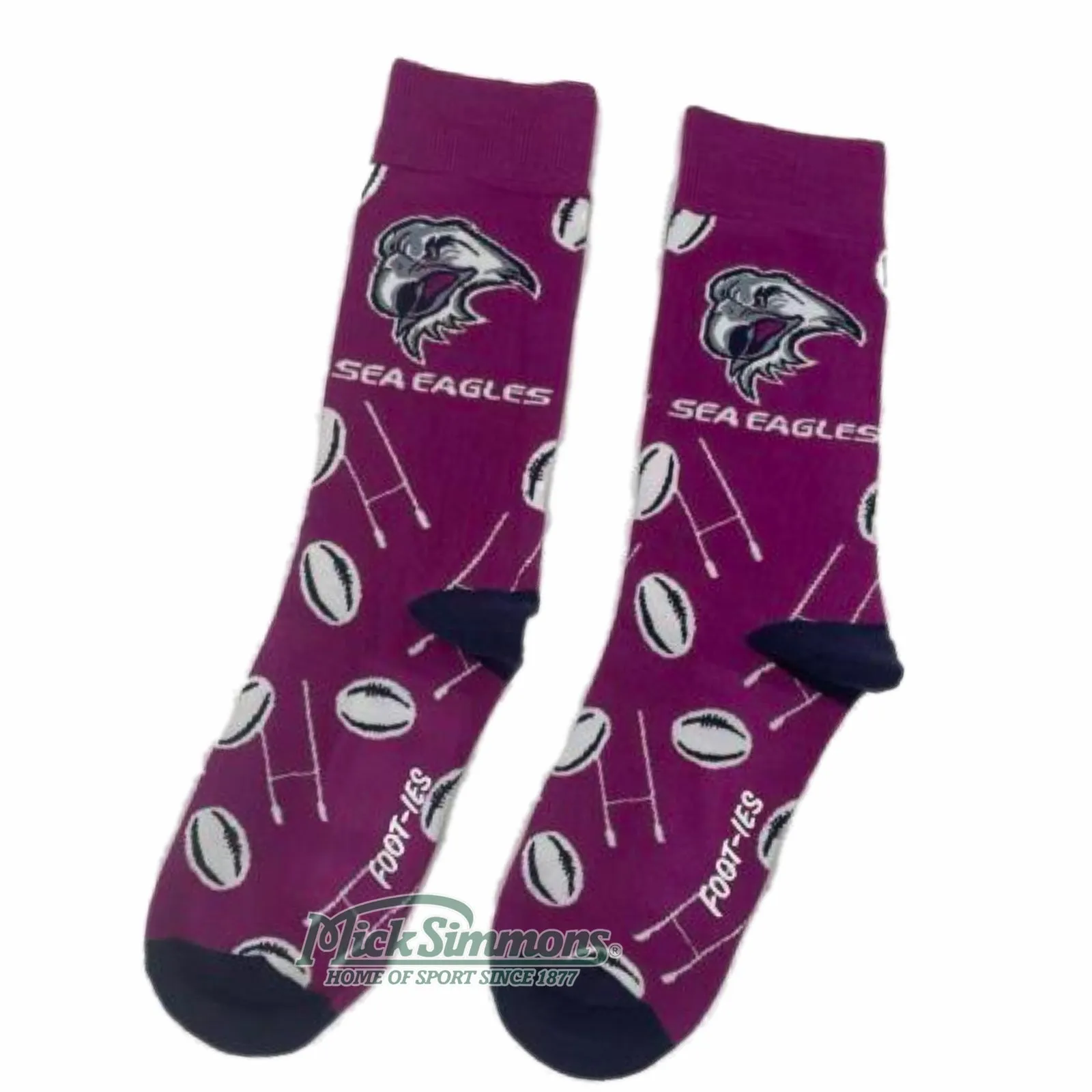 Manly Sea Eagles Goalpost Logo Footy Socks NRL Rugby League