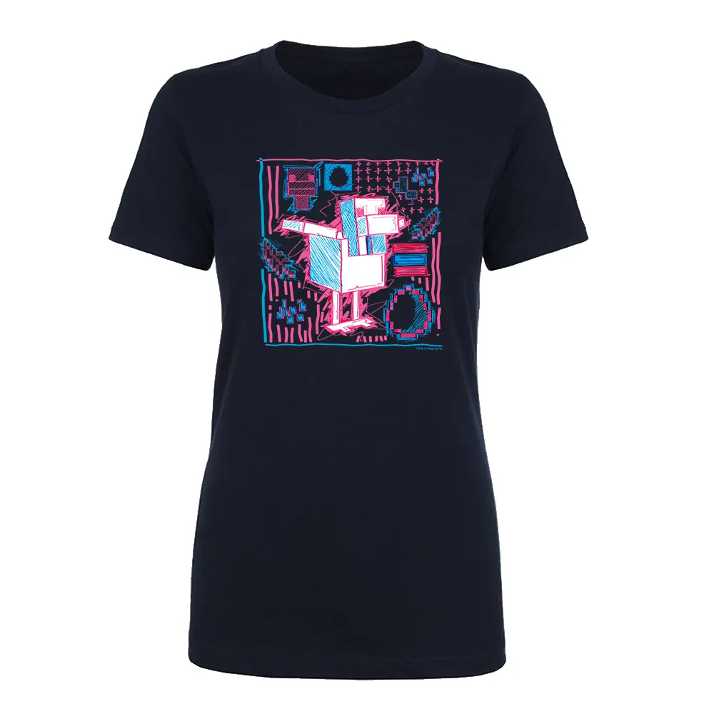 Minecraft Acid Sketch Chicken Women's Short Sleeve T-Shirt