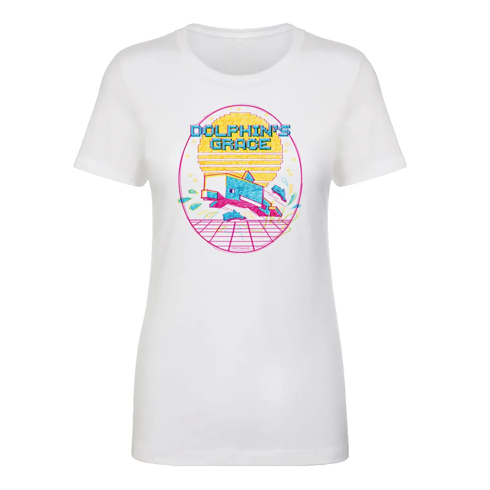 Minecraft Acid Sketch Dolphin Women's Short Sleeve T-Shirt